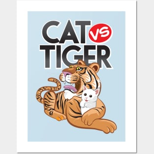 Cat vs Tiger - Funny Posters and Art